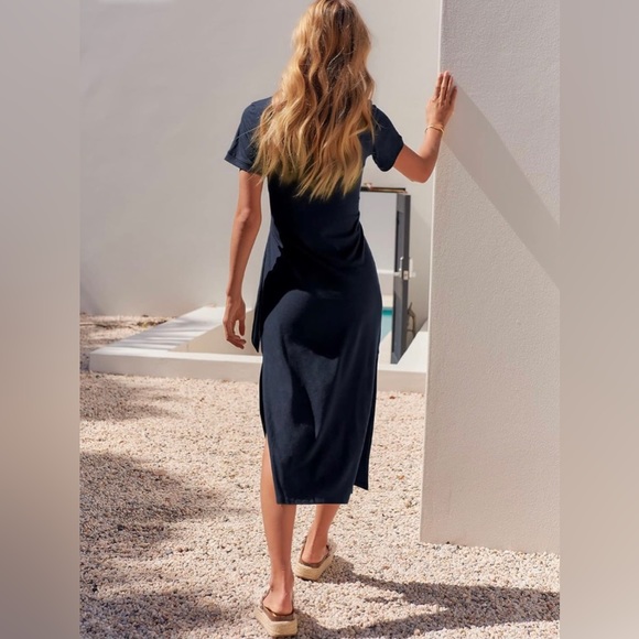 NWT ANRABESS Dress with Front Tie in Navy, Size XL - Picture 3 of 11